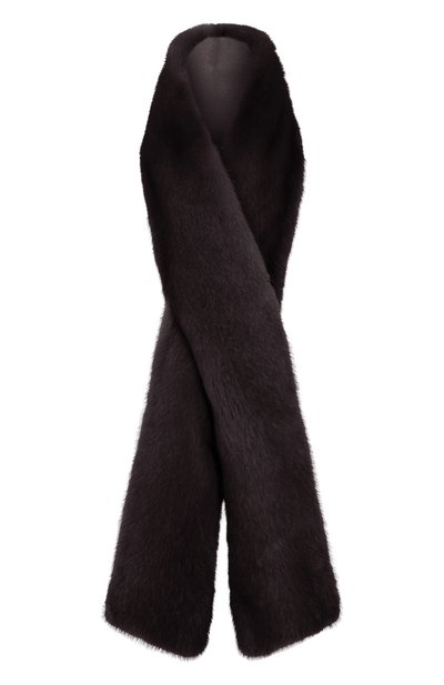 Женский меховой шарф из норки MVST, арт. MSC-01 MINK BLACK