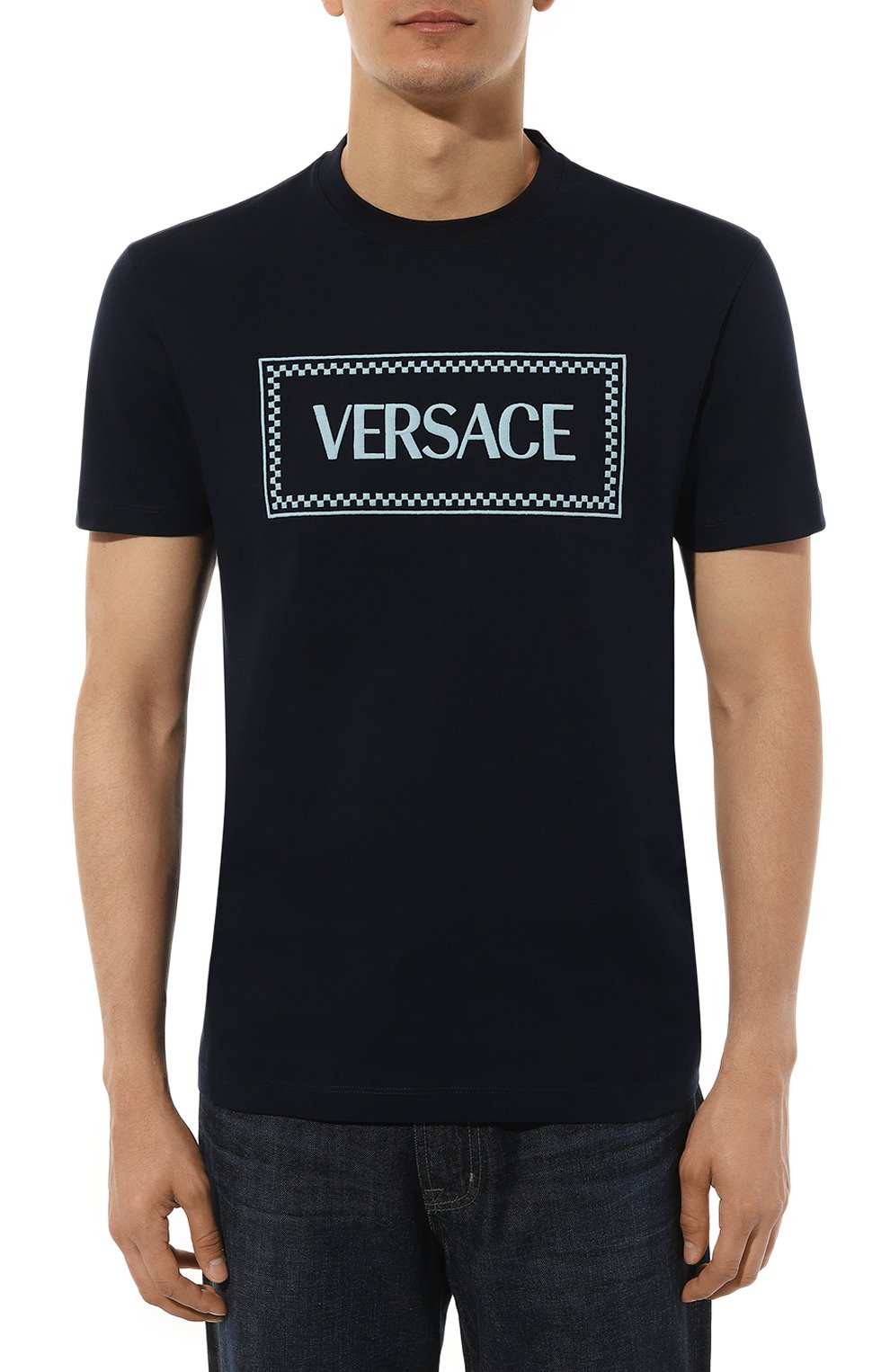 Хлопковая футболка VERSACE, арт. 1011694/1A08584, фото 3