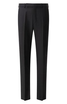Мужские шерстяные брюки ZEGNA черного цвета, арт. 75TB12/819F00A8 | Фото 1 (Материал внешний: Шерсть; Материал сплава: Проставлено; Длина (брюки, джинсы): Стандартные; Драгоценные камни: Проставлено; Случай: Формальный; Стили: Классический)