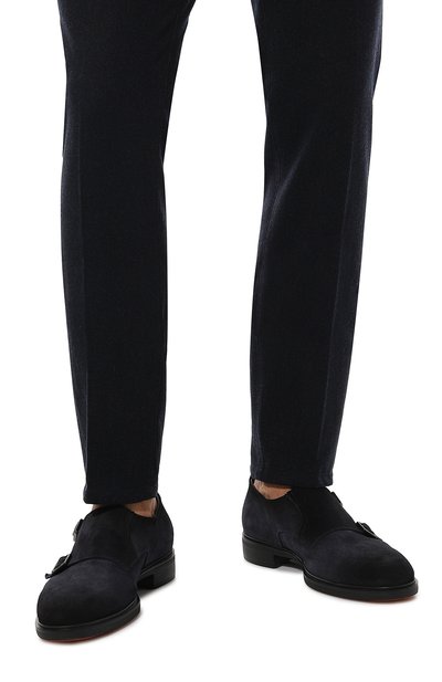 Замшевые монки easy on SANTONI синего цвета по цене 93150 руб., арт. MGEG18949NEAXGEX, фото 3 Замшевые монки easy on SANTONI, арт. MGEG18949NEAXGEX, фото 3