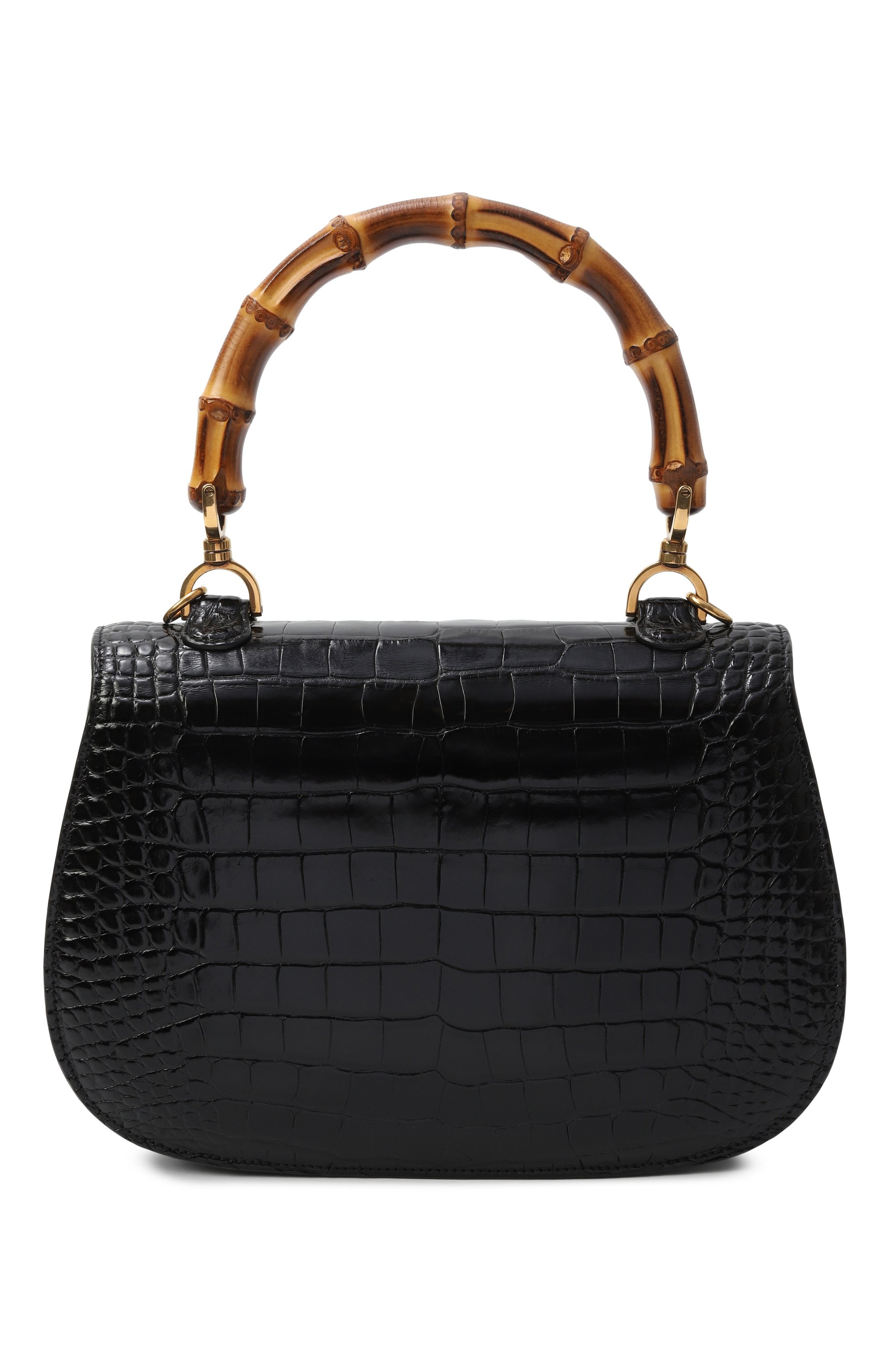 Сумка bamboo 1947 из кожи аллигатора GUCCI черного цвета по цене 4233600 руб., арт. 679632 E1KIX, фото 5 Сумка bamboo 1947 из кожи аллигатора GUCCI, арт. 679632 E1KIX, фото 5