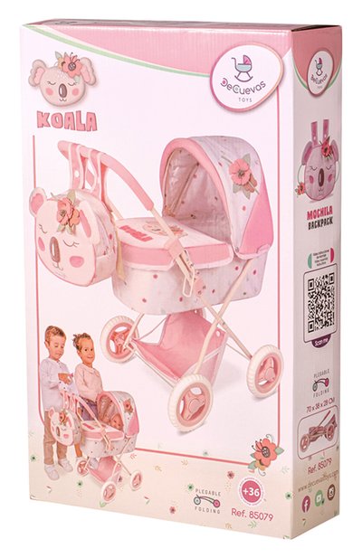 Коляска-люлька для кукол коала DECUEVAS, арт. 85079, фото 4