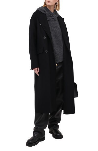 Шерстяное пальто ANN DEMEULEMEESTER, арт. 2002-1112-P-205-099, фото 3