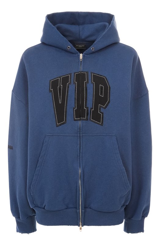 Хлопковая толстовка Balenciaga 833377/TSVP5 Синий 833377/TSVP5