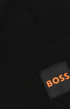 Мужская шапка BOSS ORANGE черного �цвета, арт. 50497958 | Фото 3 (Материал: Текстиль, Синтетический материал; Нос: Не проставлено; Материал сплава: Проставлено; Кросс-КТ: Трикотаж)