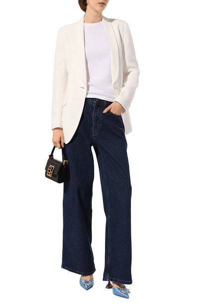 Текстильные туфли begum AMINA MUADDI, арт. BEGUM SLING/SATIN/NUDE, фото 2