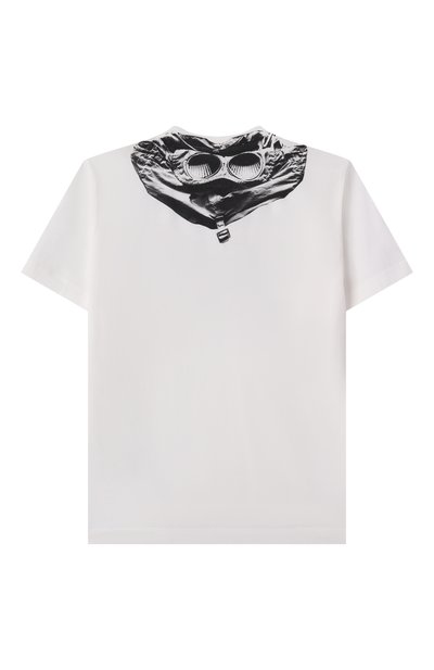 Хлопковая футболка C.P. COMPANY белого цвета по цене 7530 руб., арт. CNM006/LAA17/4-8, фото 2 Хлопковая футболка C.P. COMPANY, арт. CNM006/LAA17/4-8, фото 2