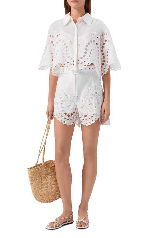 Хлопковые шорты Charo Ruiz Ibiza 263500 Белый  263500 Фото 2