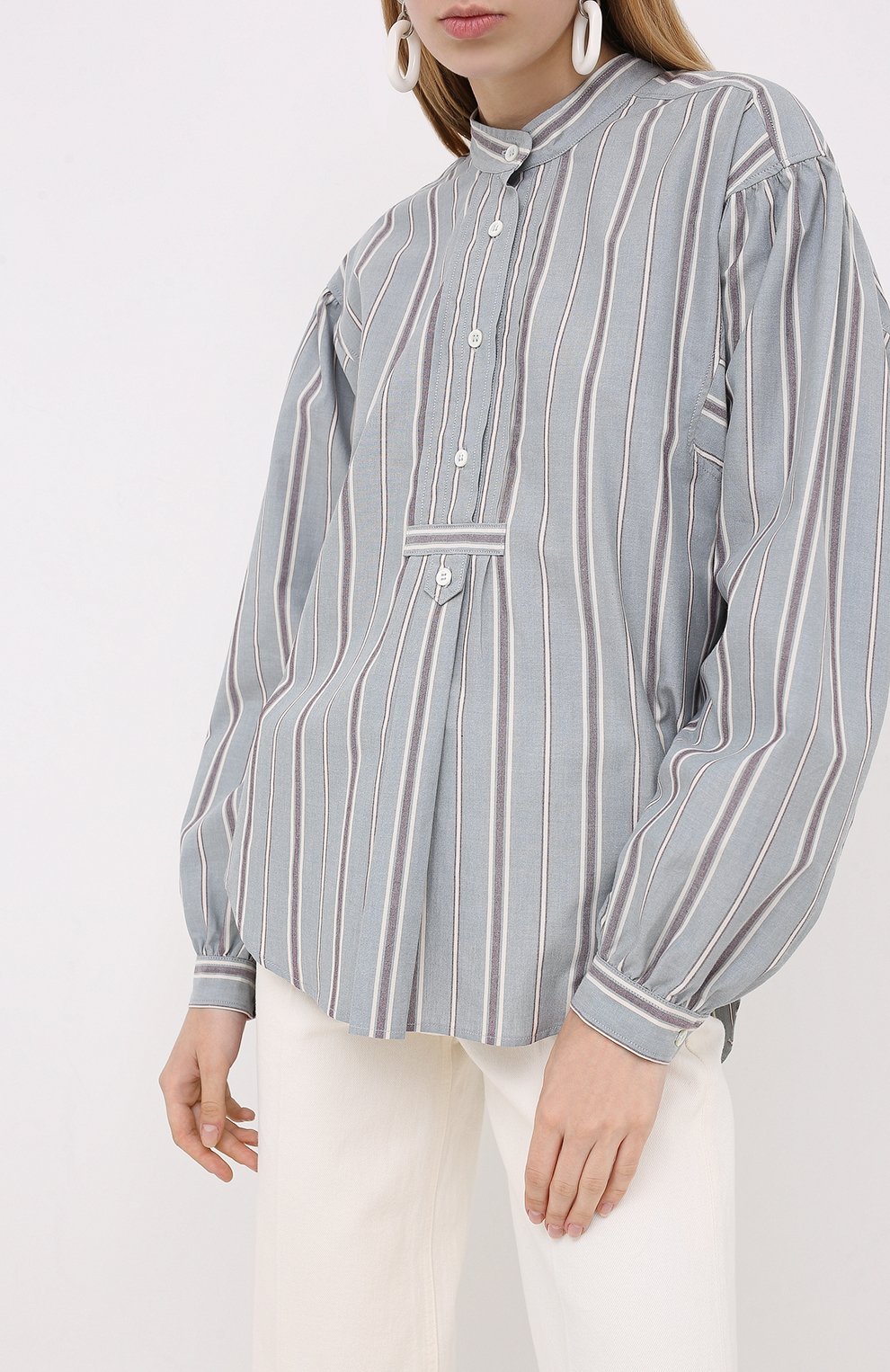 Хлопковая рубашка ISABEL MARANT ETOILE, арт. CH0672-20A040E/ALIS0N, фото 3