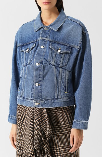 Джинсовая куртка с потертостями и накладными карманами BALENCIAGA, арт. 529175/TSB06, фото 3