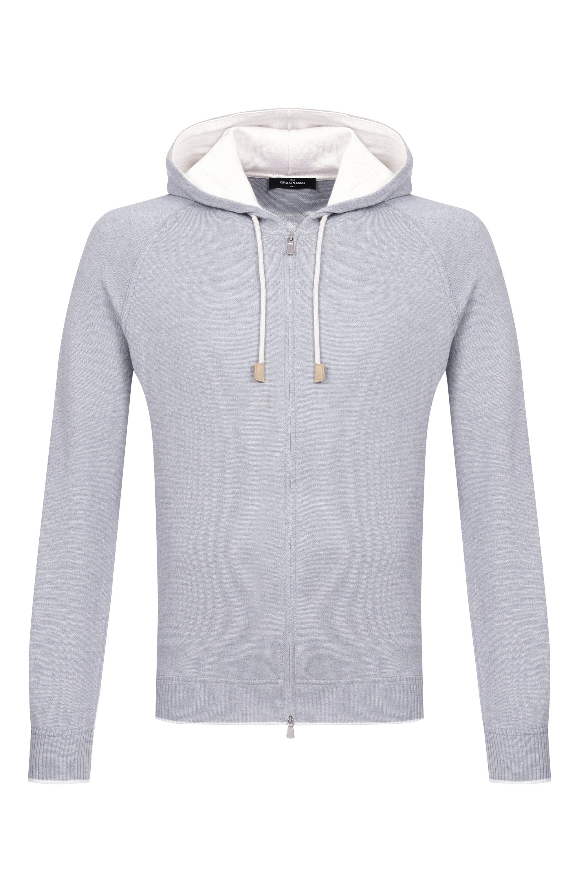 Кардиган из хлопка и кашемира GRAN SASSO серого цвета по цене 53550 руб., арт. 57190/23202, фото 1 Кардиган из хлопка и кашемира GRAN SASSO, арт. 57190/23202, фото 1