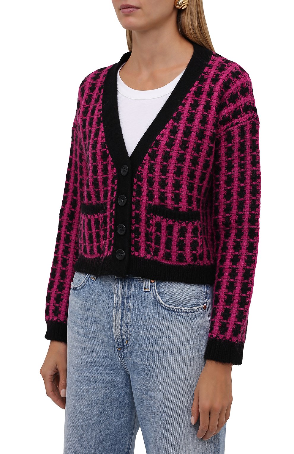 Кардиган REDVALENTINO фуксия цвета по цене 55150 руб., арт. WR0KA02Z/66P, фото 3 Кардиган REDVALENTINO, арт. WR0KA02Z/66P, фото 3