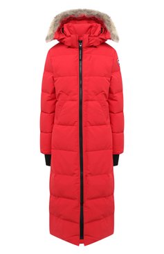 Женский пуховик mystique CANADA GOOSE красного цвета, арт. 3035L | Фото 1 (Рукава: Длинные; Материал внутренний: Не назначено; Материал внешний: Синтетический материал; Кросс-КТ: Пуховик; Материал сплава: Проставлено; Стили: Спорт-шик; Материал подклада: Синтетический материал; Длина (верхняя одежда): Длинные; Драгоценные камни: Проставлено; Материал утеплителя: Пух и перо)