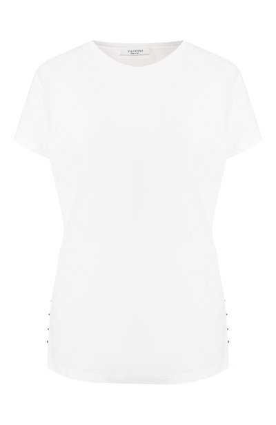 Женская хлопковая футболка VALENTINO, арт. RB3MG02Z48U