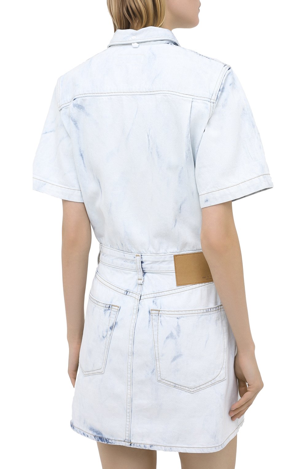 Джинсовое платье RAG AND BONE голубого цвета по цене 59550 руб., арт. WDD20P2726K30A, фото 4 Джинсовое платье RAG AND BONE, арт. WDD20P2726K30A, фото 4