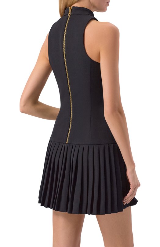 Шерстяное платье Balmain GF1R3370/WC09 Чёрный  GF1R3370/WC09 Фото 3