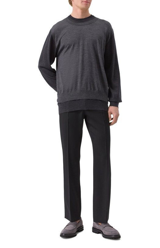 Шерстяной джемпер Dolce & Gabbana GXX83Z/JCVWP Серый  GXX83Z/JCVWP Фото 2