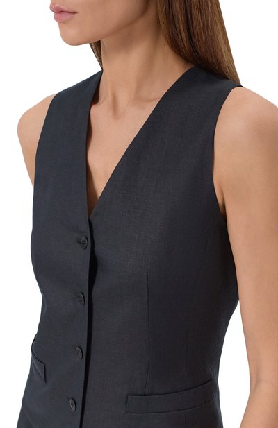 Льняной жилет MAX MARA STUDIO, арт. MSTCARNET, фото 5