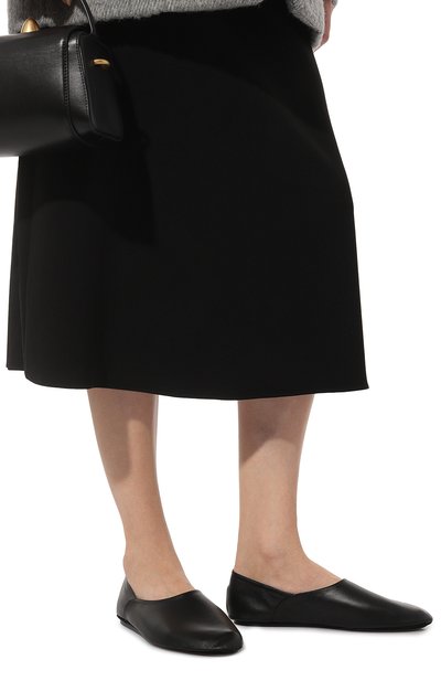 Кожаные балетки JIL SANDER, арт. J44WZ0004/P5810, фото 3