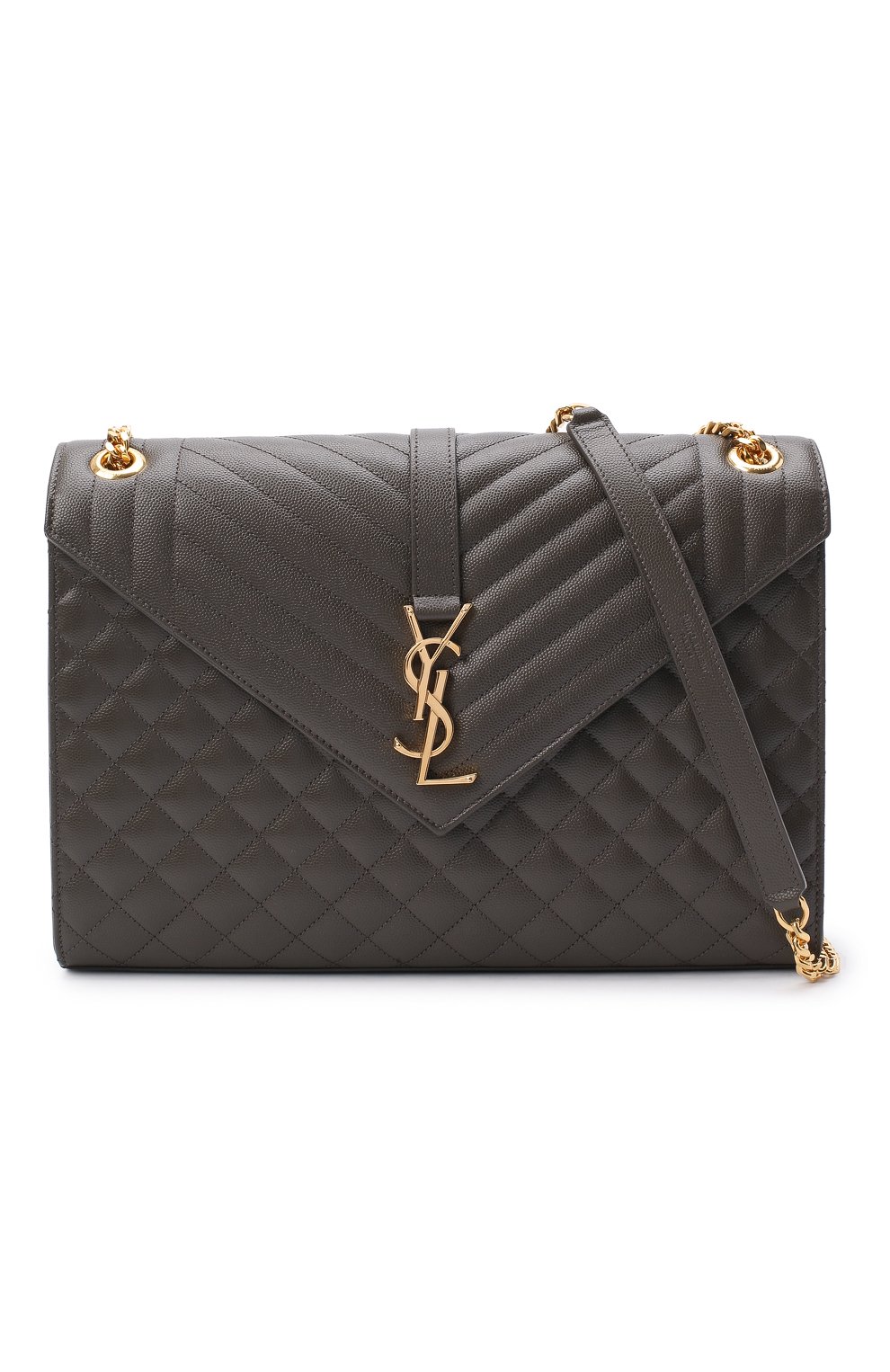 Сумка envelope large SAINT LAURENT темно-серого цвета по цене 236500 руб., арт. 600166/B0W91, фото 6 Сумка envelope large SAINT LAURENT, арт. 600166/B0W91, фото 6