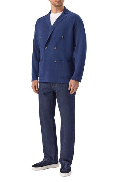 Мужской пиджак изо льна и хлопка KITON, арт. UMK0911