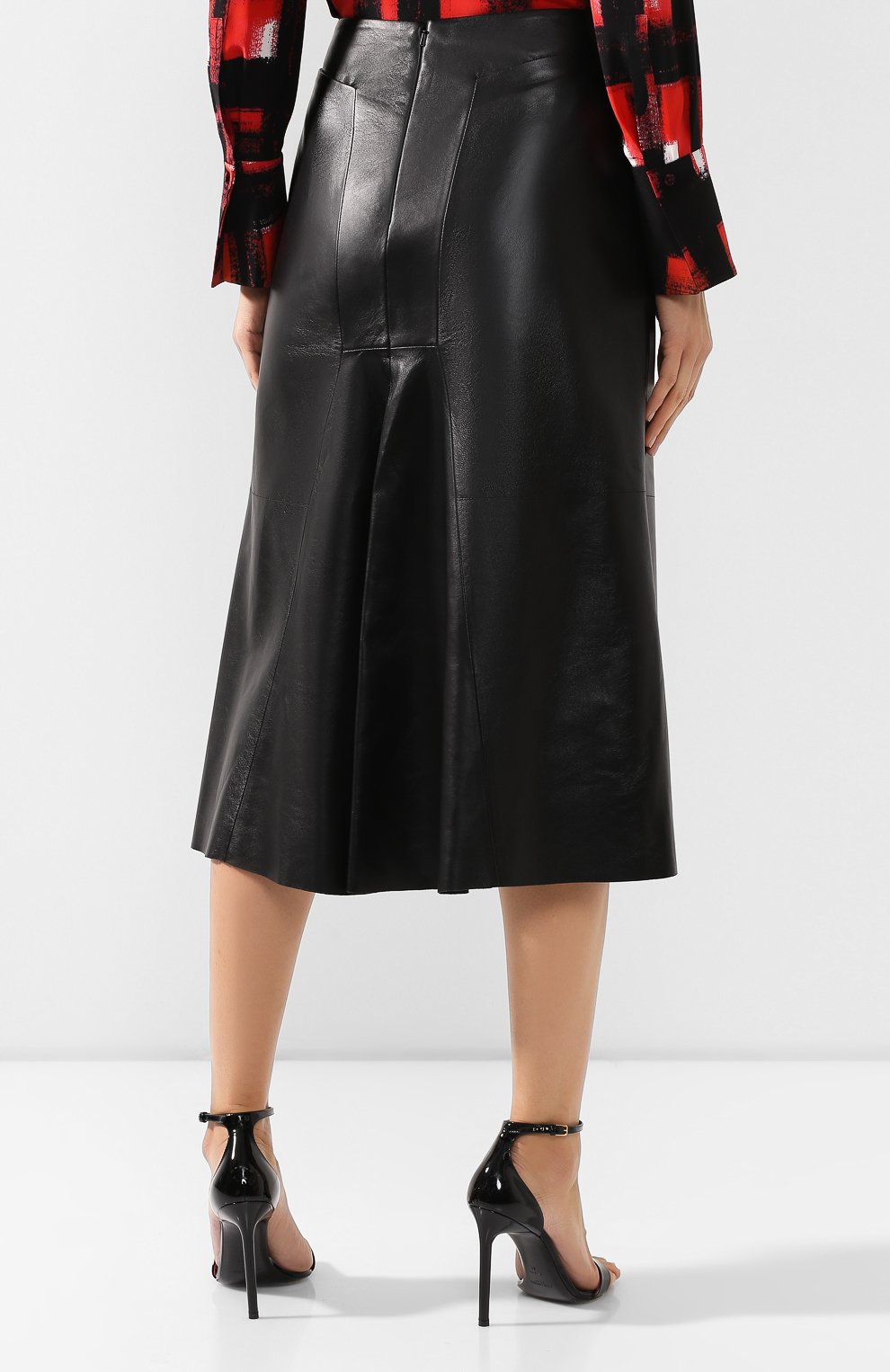 Кожаная юбка ALEXANDER MCQUEEN, арт. 585016/Q5AA1, фото 4