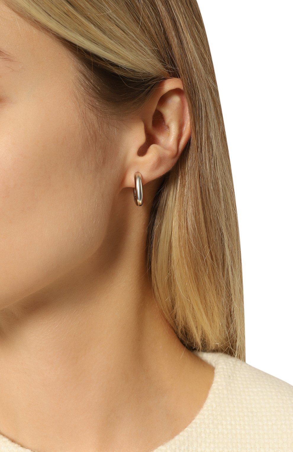 Серьги donuts MOONKA серебряного цвета по цене 16500 руб., арт. dem-d-r, фото 2 Серьги donuts MOONKA, арт. dem-d-r, фото 2