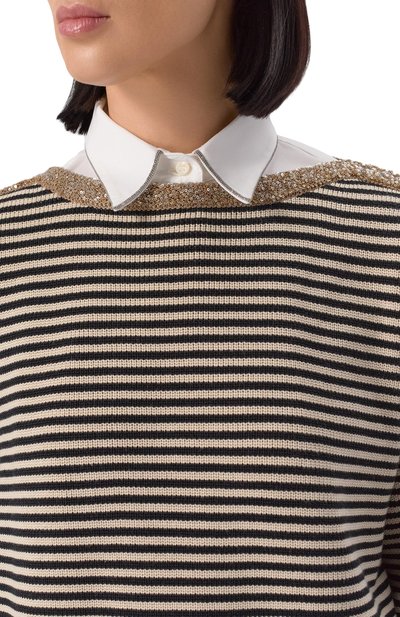 Хлопковый пуловер BRUNELLO CUCINELLI, арт. M19253608, фото 5