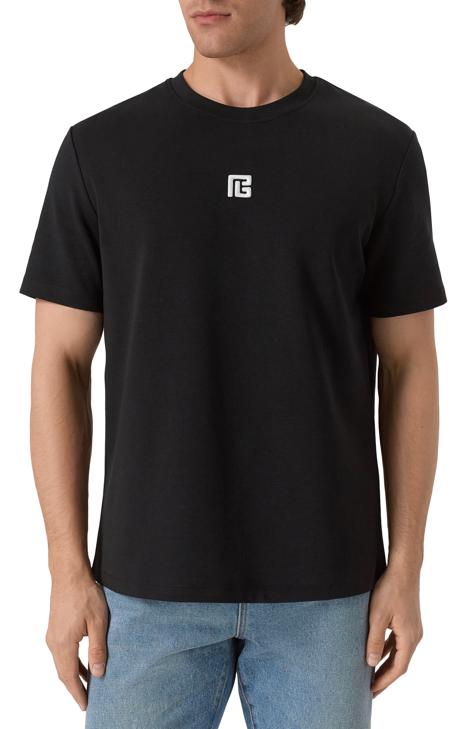 Футболка BALMAIN черного цвета по цене 49950 руб., арт. FH1EG000/BC87, фото 3 Футболка BALMAIN, арт. FH1EG000/BC87, фото 3