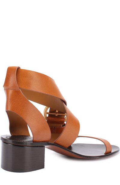 Кожаные босоножки nils на устойчивом каблуке CHLOÉ, арт. CH28599/E79, фото 4