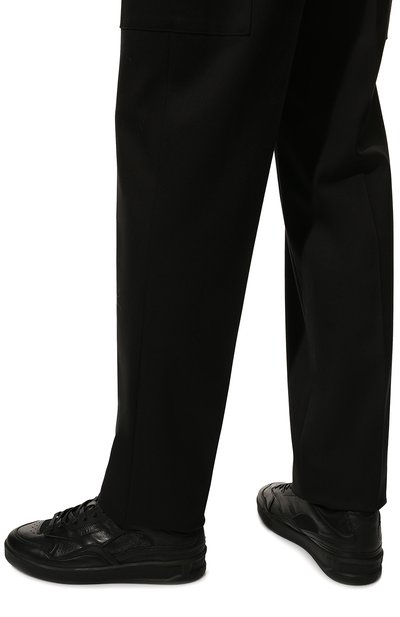 Кожаные кеды JIL SANDER черного цвета по цене 65450 руб., арт. J32WS0016-P4869, фото 3 Кожаные кеды JIL SANDER, арт. J32WS0016-P4869, фото 3