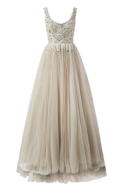

Платье с отделкой пайетками Jenny Packham, Кремовый