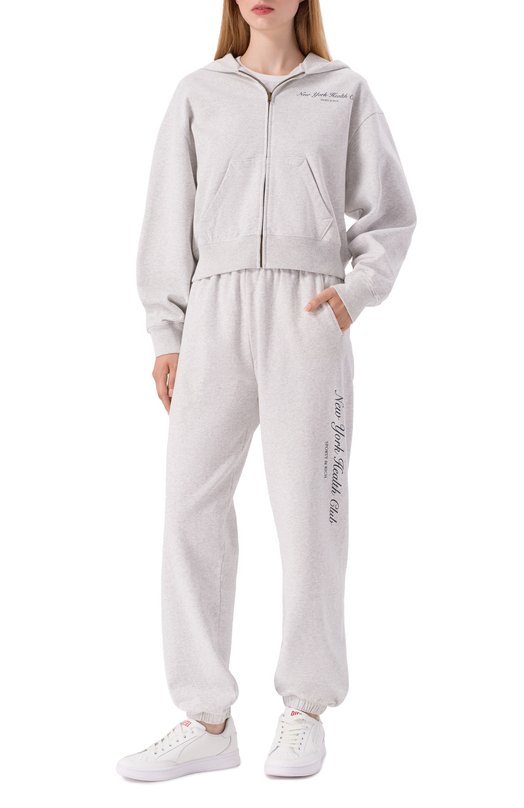 Хлопковая толстовка Sporty and Rich ST068602043GY03 Серый  ST068602043GY03 Фото 2
