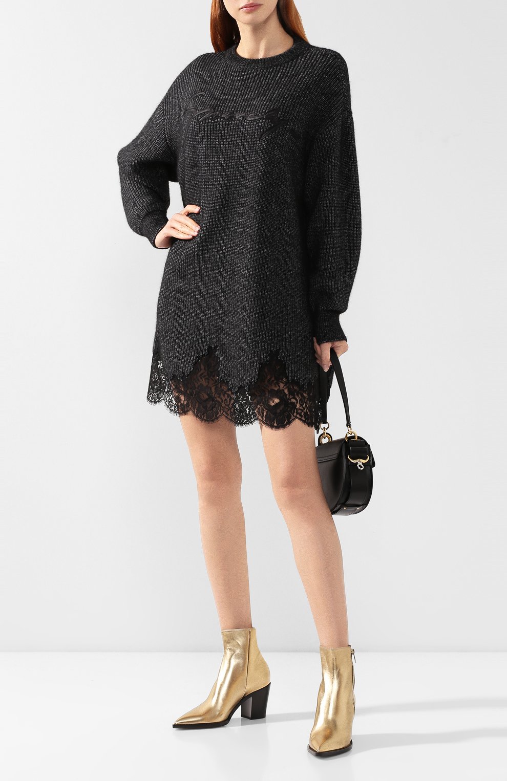 Платье из смеси хлопка и шерсти GIVENCHY, арт. BW20QF4Z53, фото 2