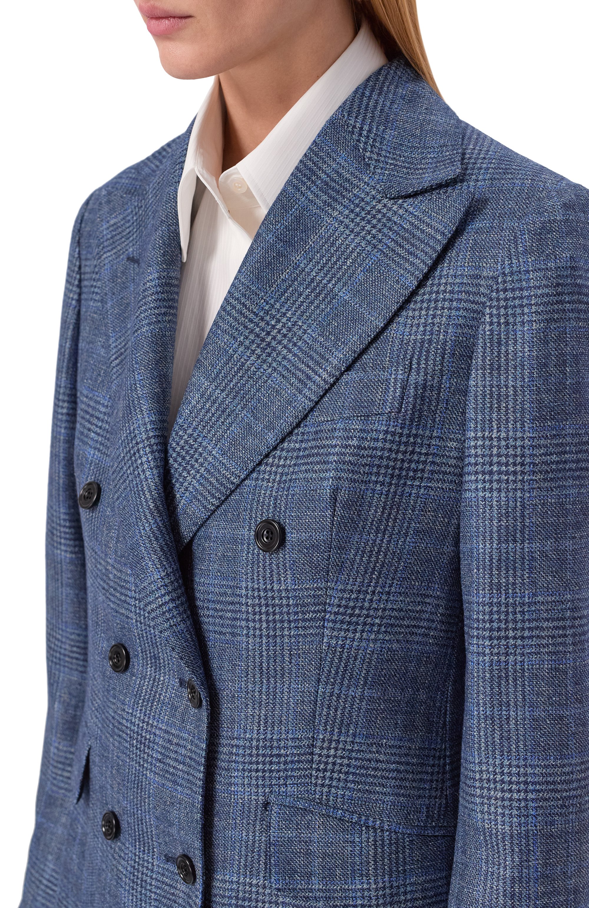 Жакет из шерсти и шелка MVST синего цвета по цене 294500 руб., арт. SDG601/S0731110, фото 5 Жакет из шерсти и шелка MVST, арт. SDG601/S0731110, фото 5