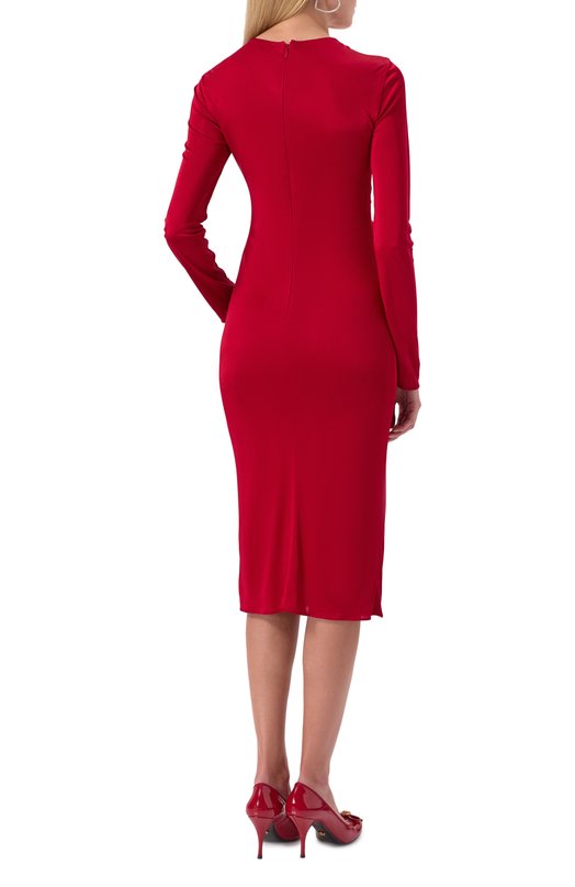 Платье из вискозы Versace 1018475/1A12497 Красный  1018475/1A12497 Фото 4