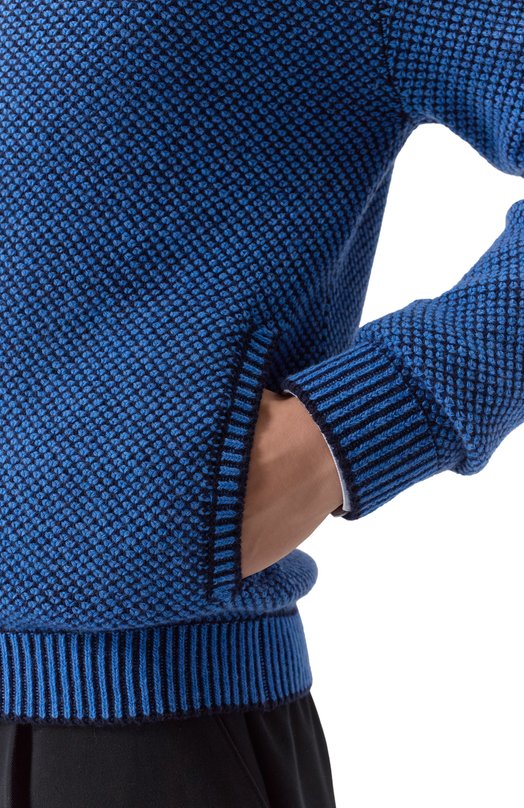 Шерстяной кардиган Kiton UMM072204 Синий  UMM072204 Фото 5