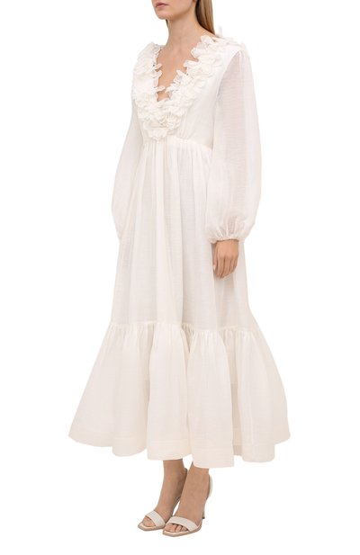 Платье из шелка и льна ZIMMERMANN, арт. 9807DAND, фото 3