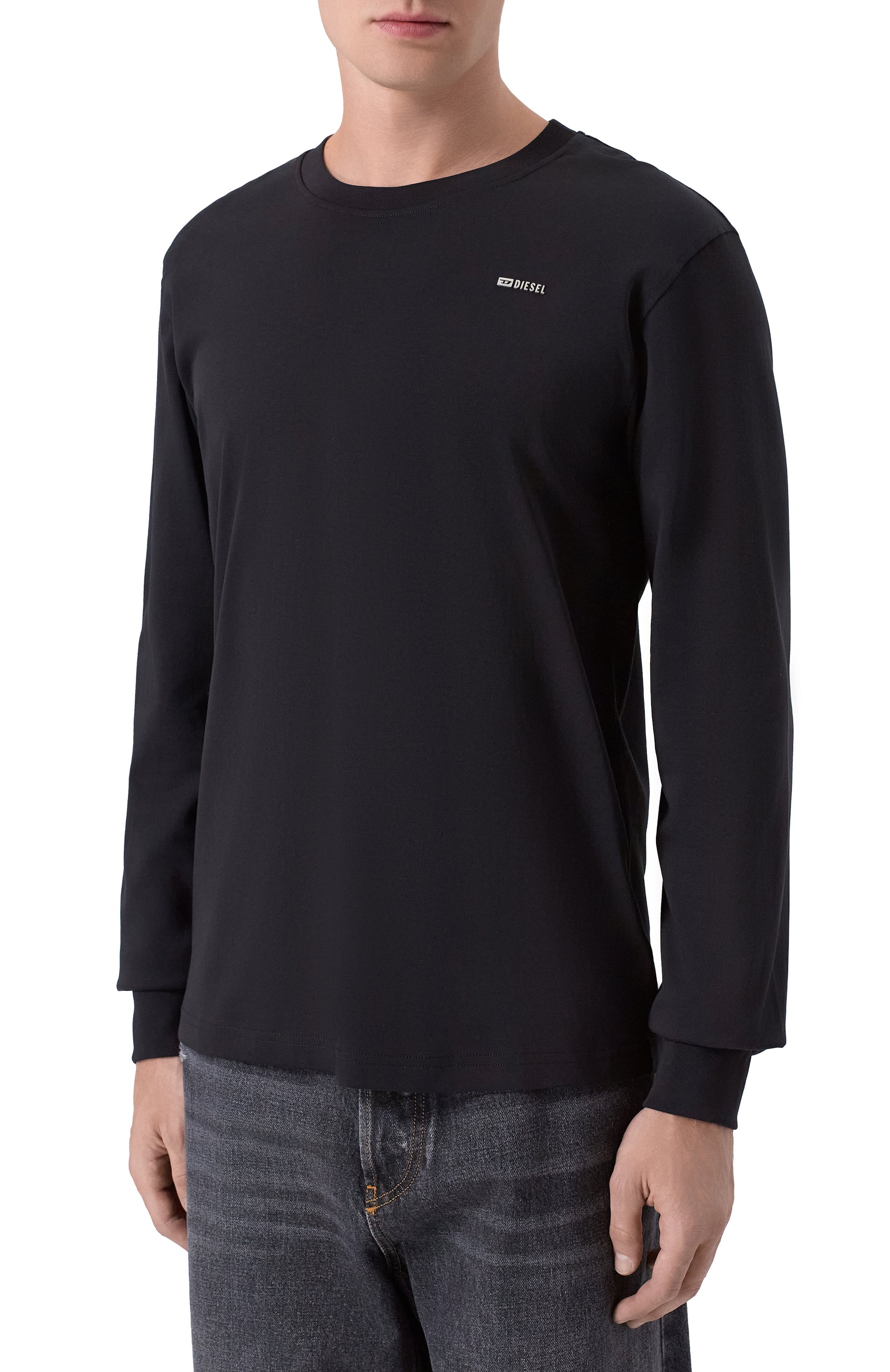 Хлопковый лонгслив DIESEL, арт. A20783/0AIJU, фото 3