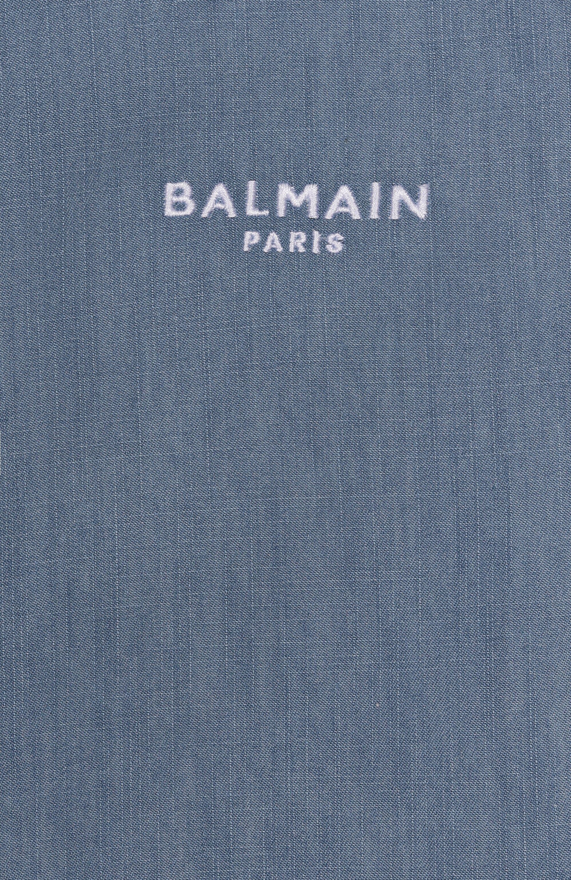 Рубашка из хлопка и лиоцелла BALMAIN, арт. BY5P50, фото 3