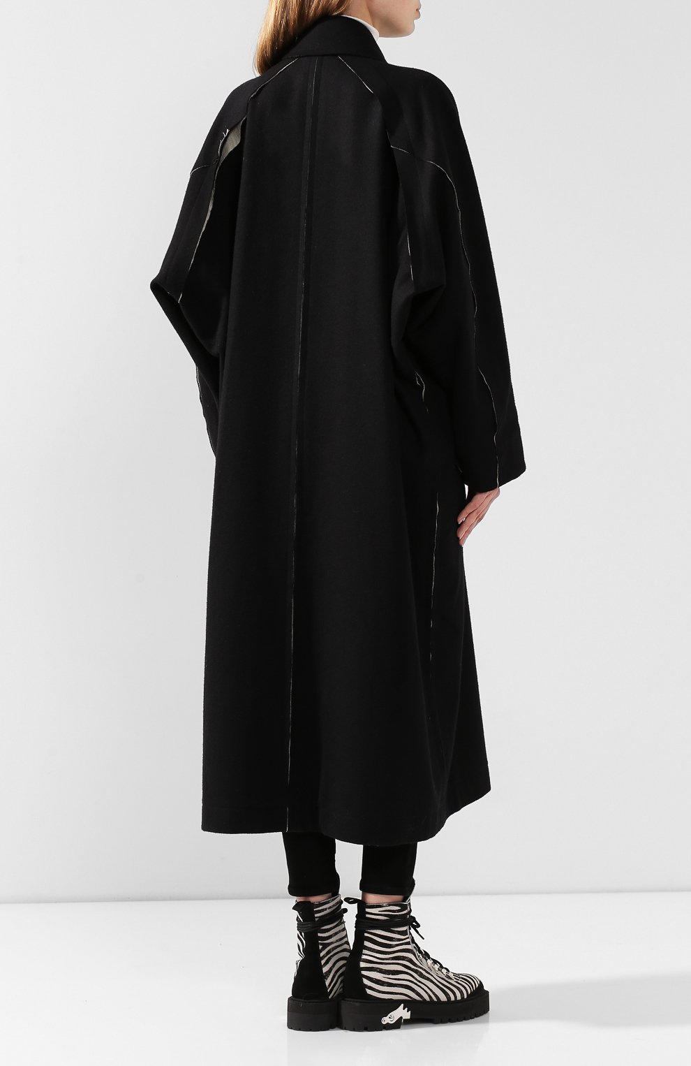 Шерстяное пальто YOHJI YAMAMOTO, арт. NC-C55-103, фото 4