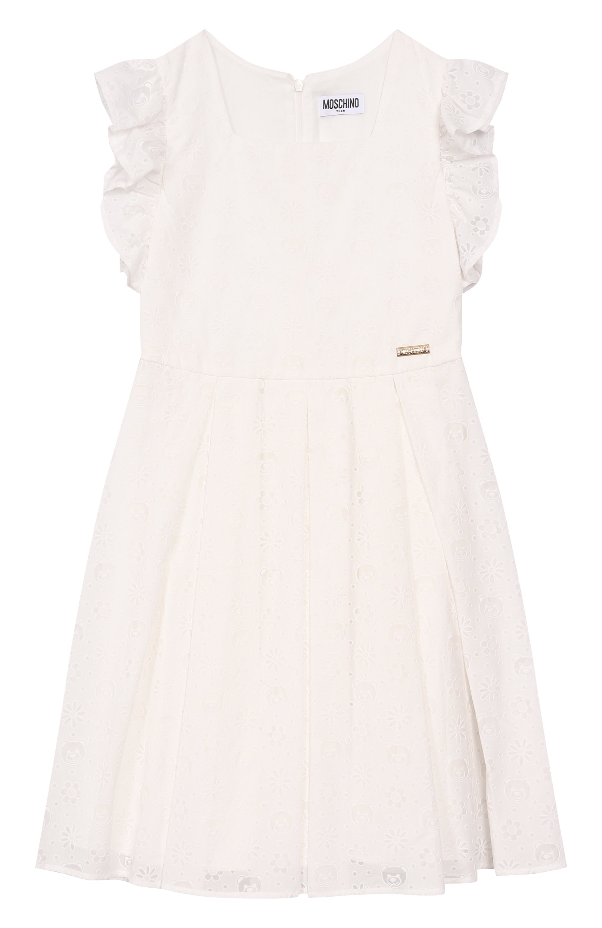 Платье MOSCHINO молочного цвета по цене 31700 руб., арт. HDV0G2/LZB15/4-8, фото 1 Платье MOSCHINO, арт. HDV0G2/LZB15/4-8, фото 1