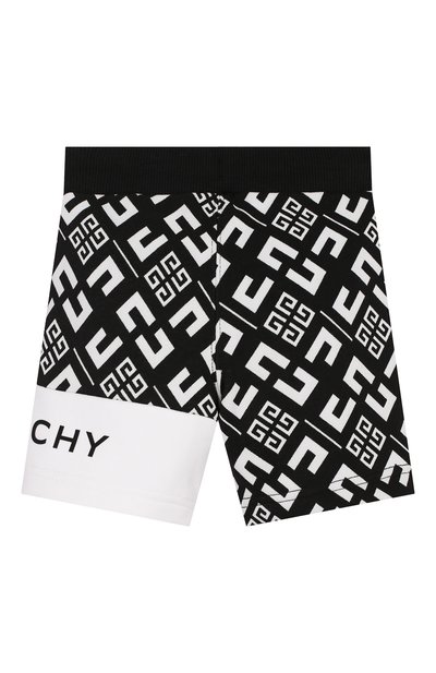Хлопковые шорты GIVENCHY черно-белого цвета по цене 16250 руб., арт. H04070, фото 2 Хлопковые шорты GIVENCHY, арт. H04070, фото 2