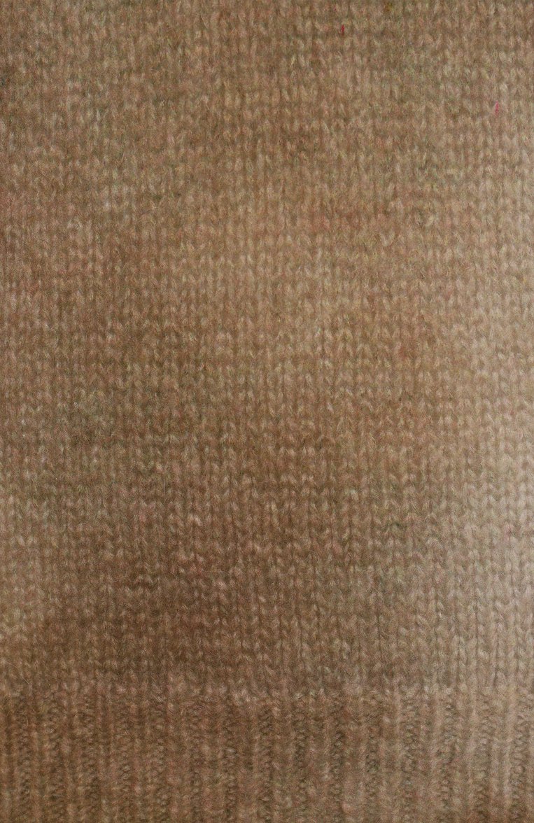 Женский свитер ACNE STUDIOS светло-коричневого цвета, арт. FN-WN-KNIT000759/A60546 | Фото 6 (Материал внешний: Шерсть, Синтетический материал; Длина (для топов): Стандартные; Рукава: Длинные; Женское Кросс-КТ: Свитер-одежда; Стили: Минимализм)