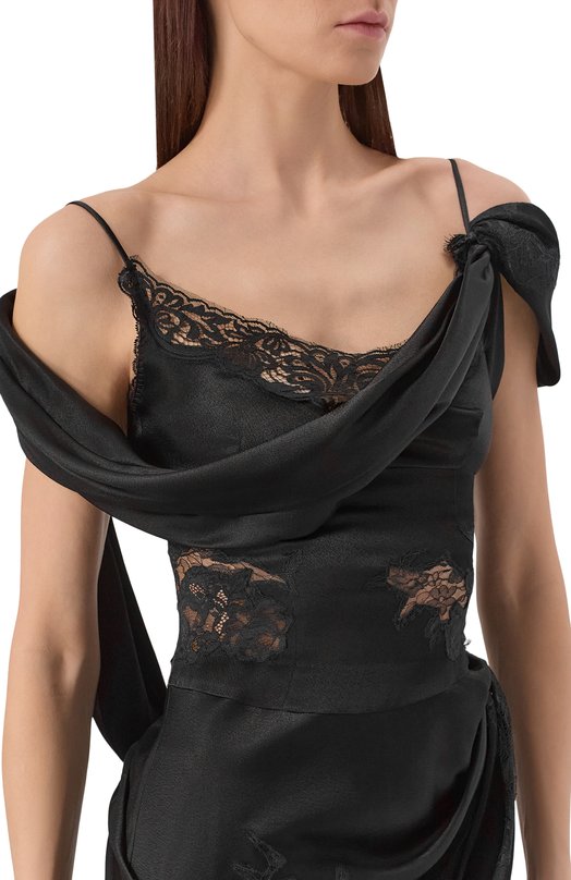 Атласное платье Daniil Antsiferov DA_3175B Чёрный  DA_3175B Фото 4