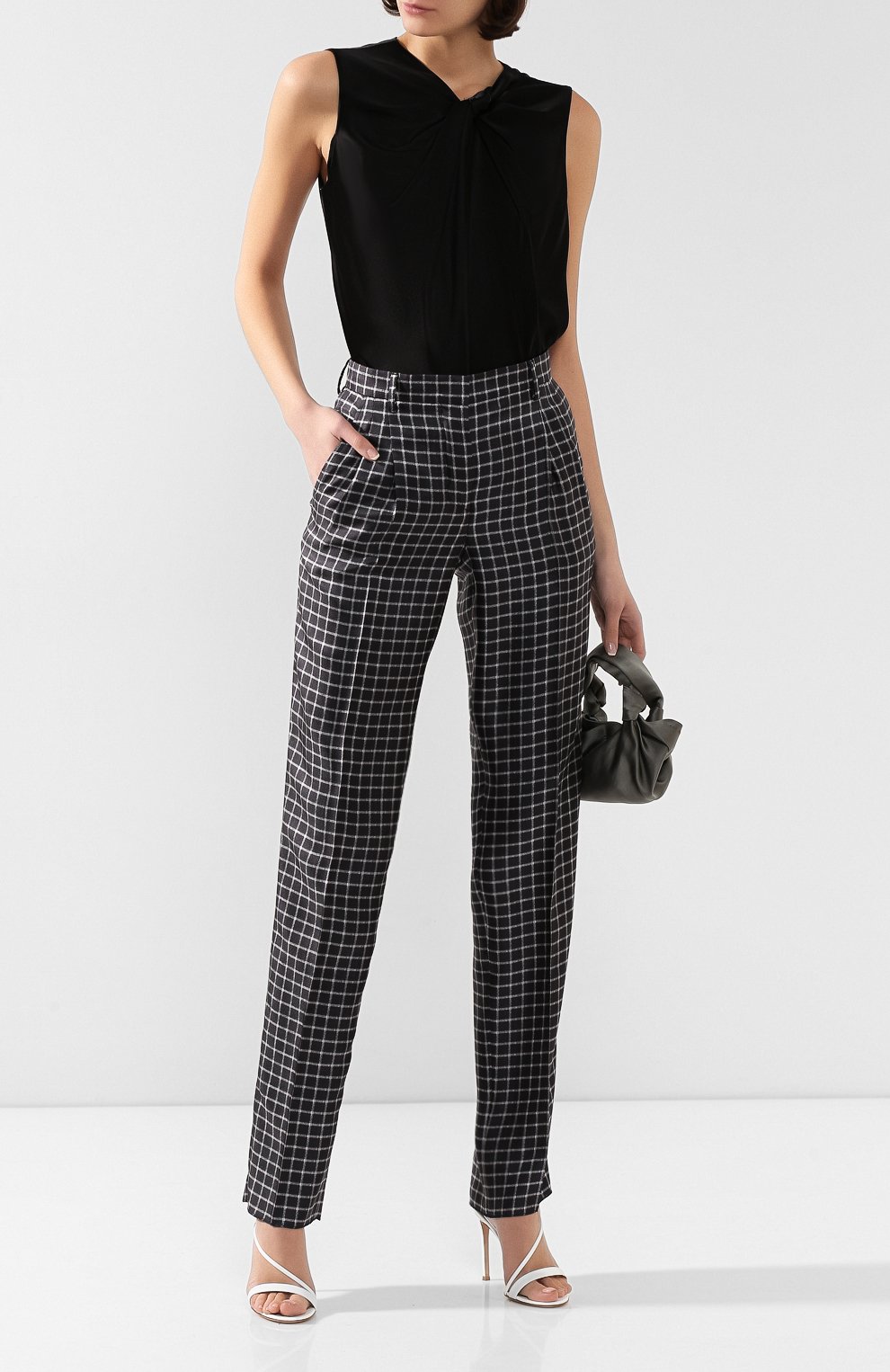 Шелковые брюки GIORGIO ARMANI разноцветного цвета по цене 223500 руб., арт. 9WHPP074/T010M, фото 2 Шелковые брюки GIORGIO ARMANI, арт. 9WHPP074/T010M, фото 2
