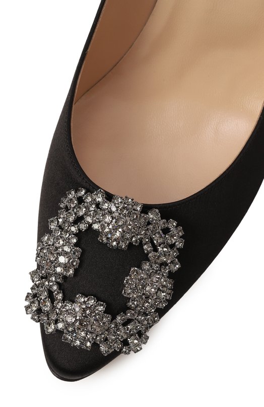 Текстильные туфли Hangisi 70 Manolo Blahnik 9XX-0662/SAT Чёрный  9XX-0662/SAT Фото 7