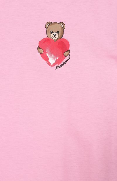 Хлопковое платье MOSCHINO розового цвета по цене 11750 руб., арт. MDV0DJ/LAA02, фото 3 Хлопковое платье MOSCHINO, арт. MDV0DJ/LAA02, фото 3