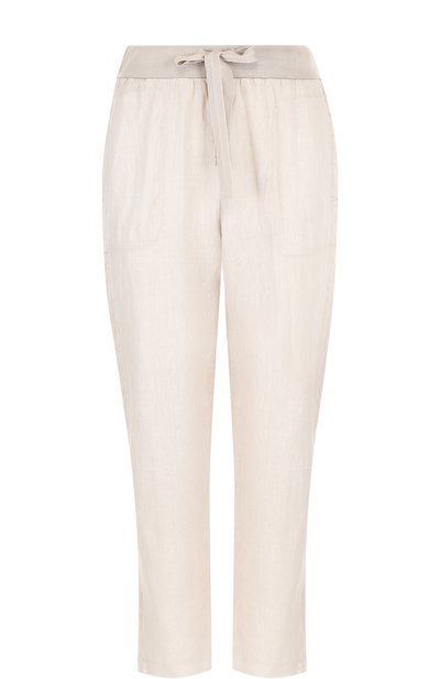 Льняные укороченные брюки с эластичным поясом DEHA, арт. B74337, фото 1