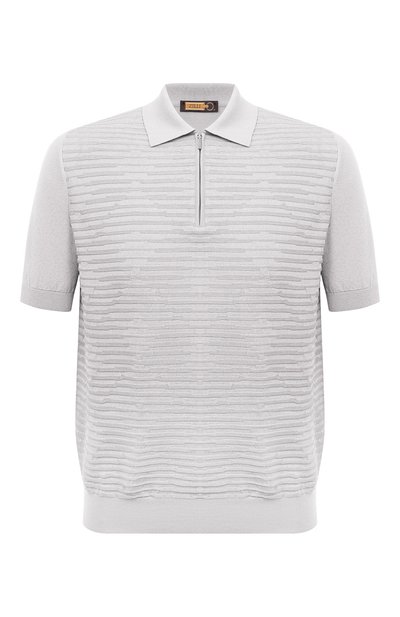 Мужская поло из шелка и хлопка ZILLI, арт. MBZ-PZ082-0PTI1/MC01